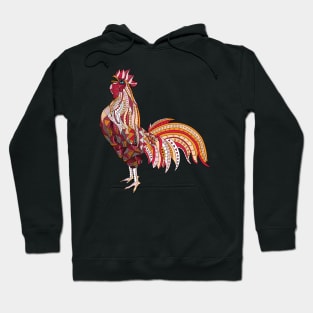 Ethnic Crowing Rooster Hoodie